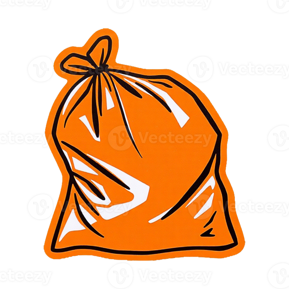 a bag of trash on a transparent background png