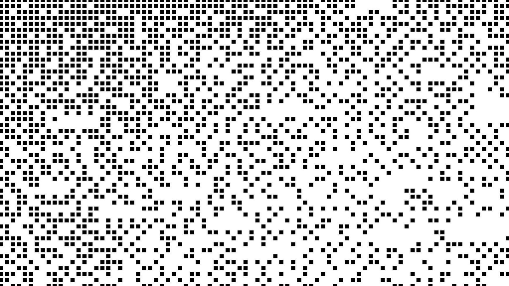 Simple geometric pixel pattern elements. Abstract black halftone texture for technology and science banner vector