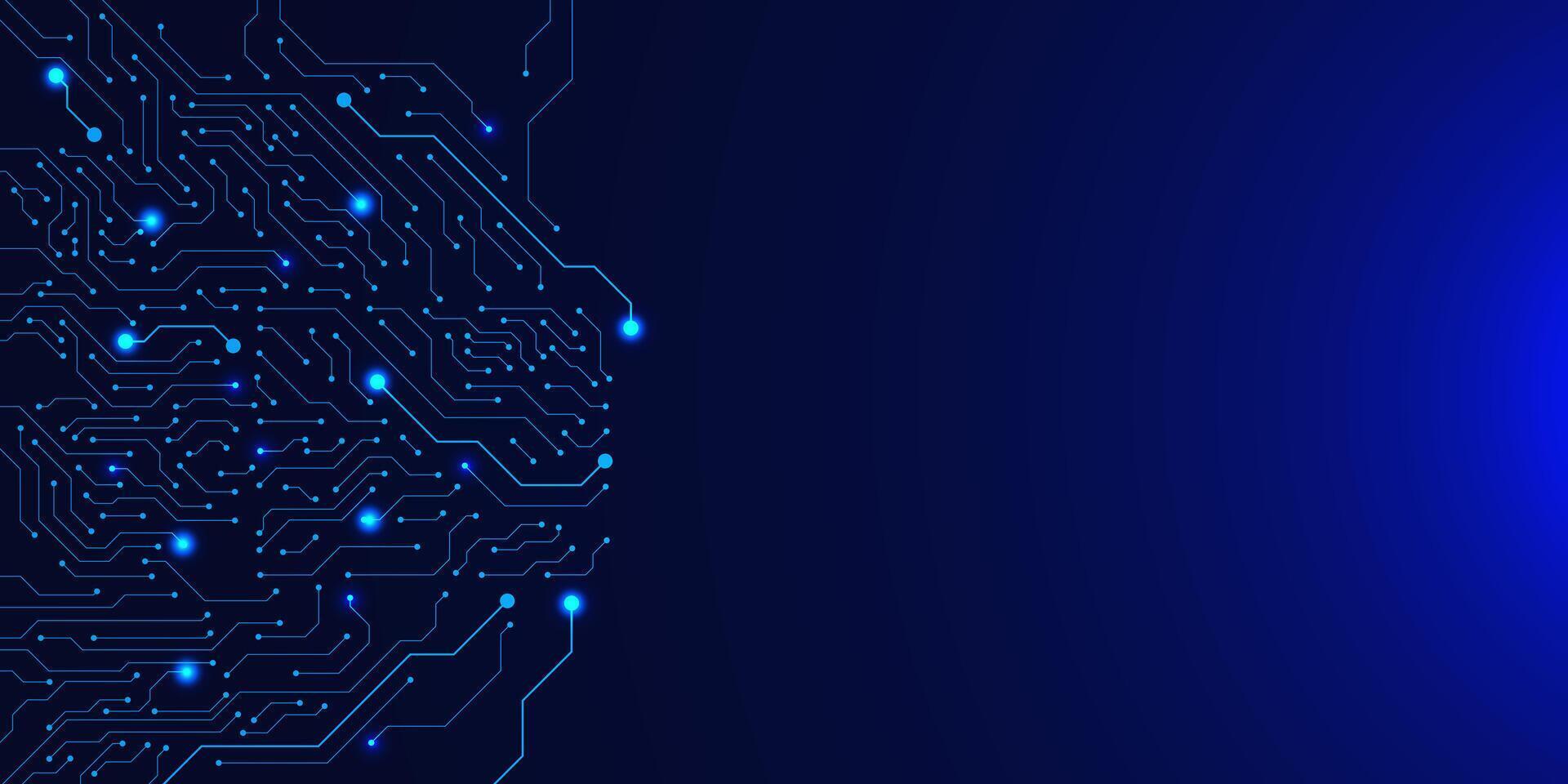 Abstract blue digital circuit board texture for digital technology background. Electronic motherboard, communication and engineering concept vector