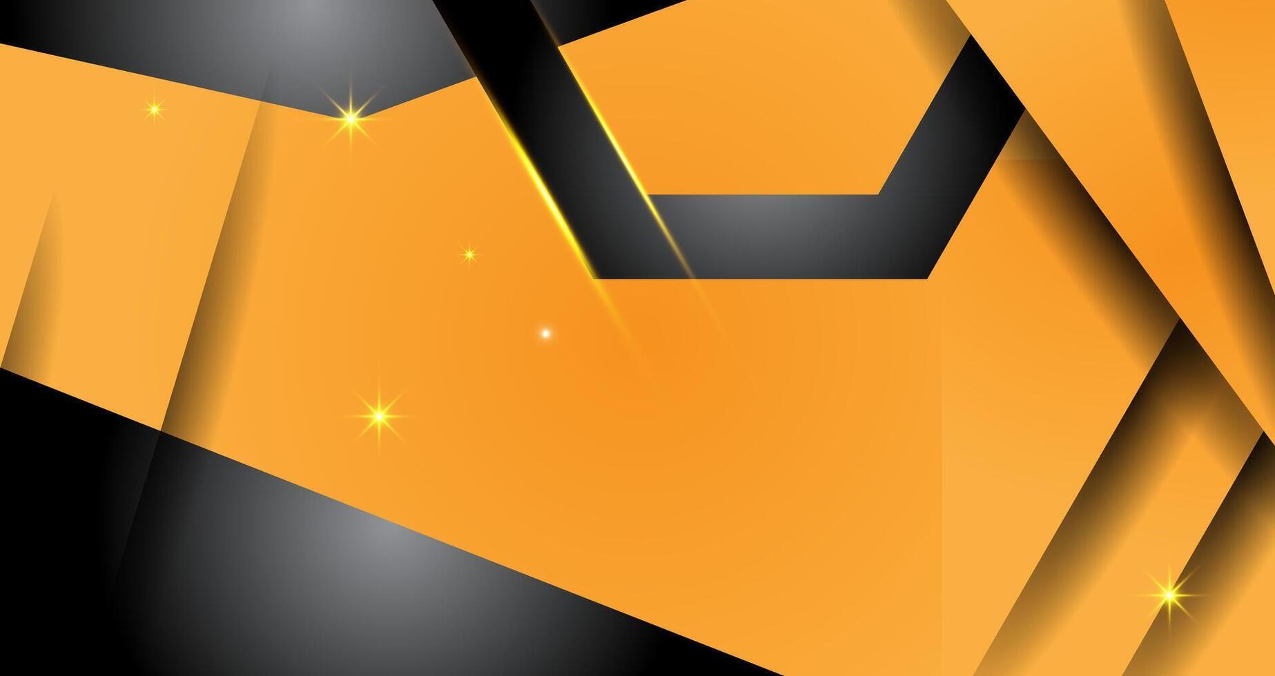 Background Geometric Luxury Hexagonal Gold and Black vector