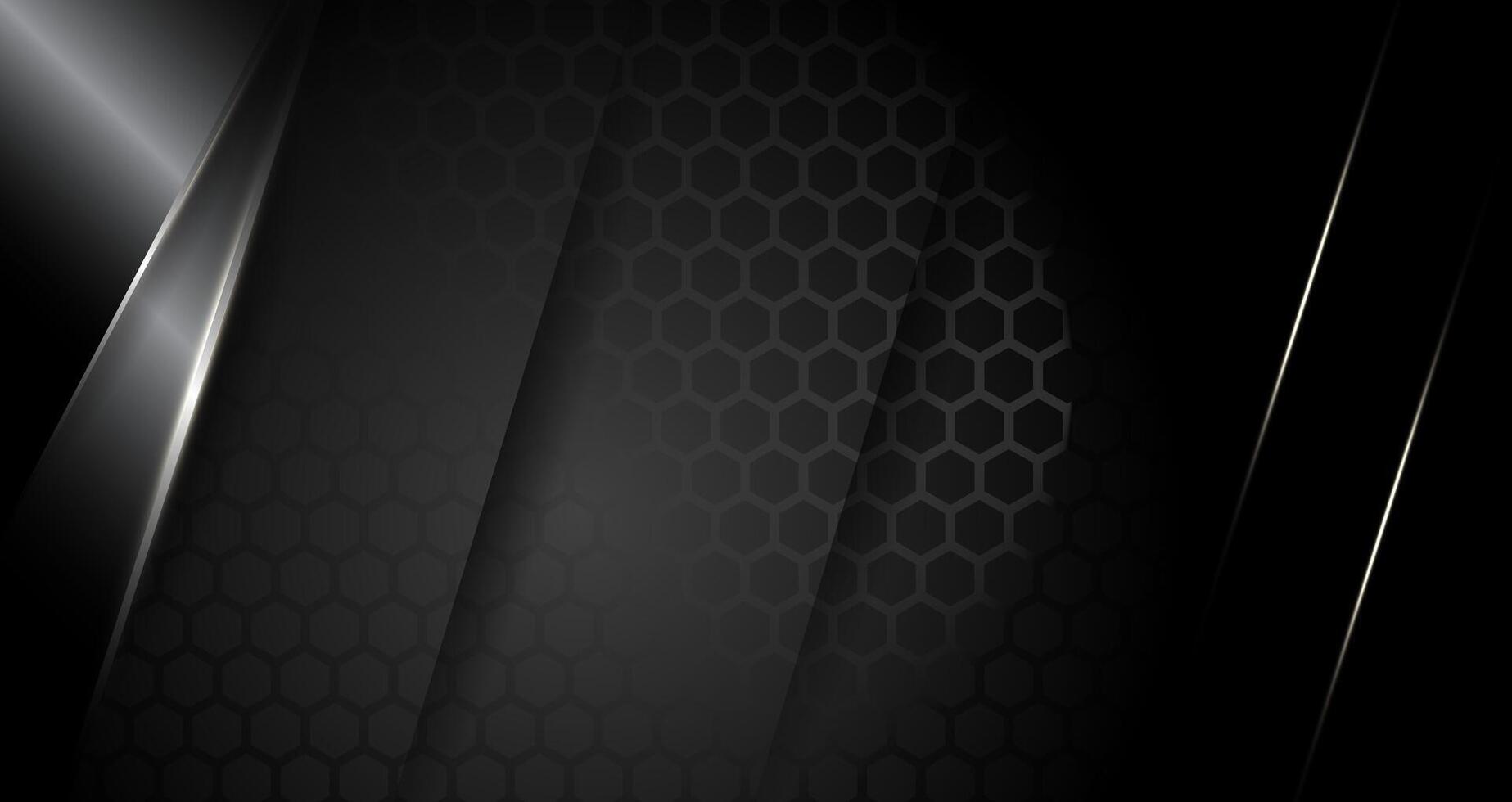 Abstract geometric luxury shiny gold dark black premium background with lines golden glowing and lighting effect on dark background and texture. vector