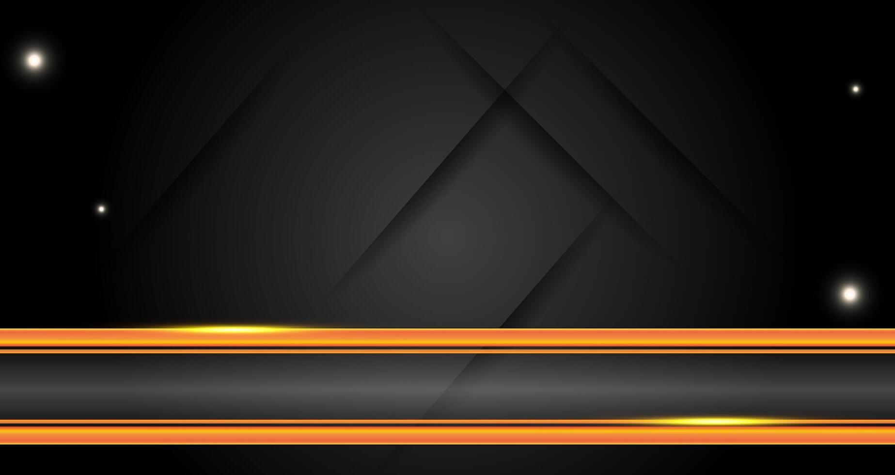 Abstract geometric luxury shiny dark black premium background with lines golden glowing and lighting effect on dark background and Line Gold vector
