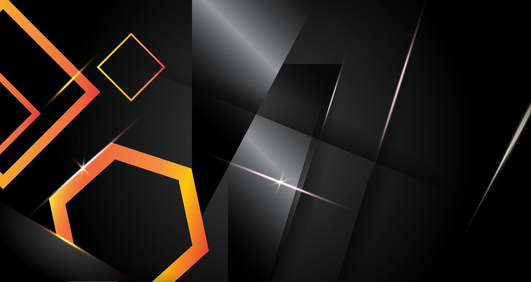Abstract gold and black luxury Gradient background elements and glitter light lens flare effects decorations Bright gold stripy metallic backdrop. vector