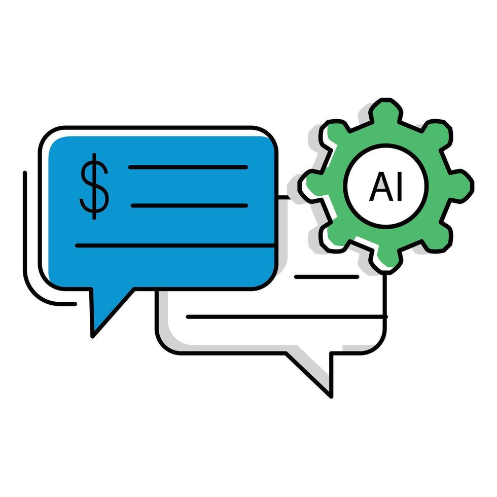 Banking Discussion Ai Icon design vector