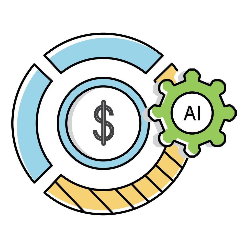 Investment Ai Automation Market Shares Icon design vector