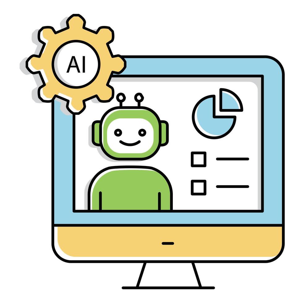 Webinar and ai Online Conference Icon Design vector