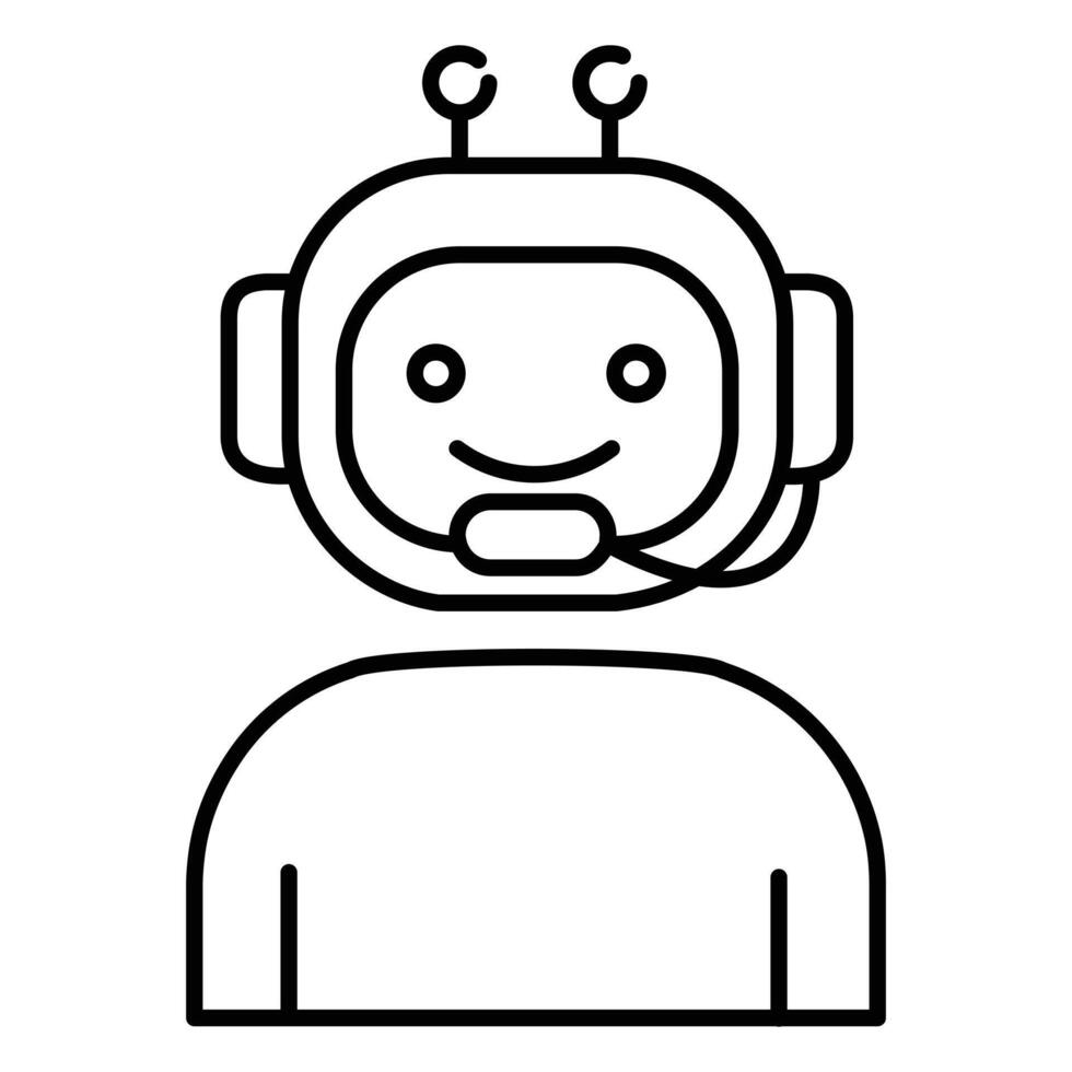 Business Robot Automation Concept Icon Design with Editable Stroke vector
