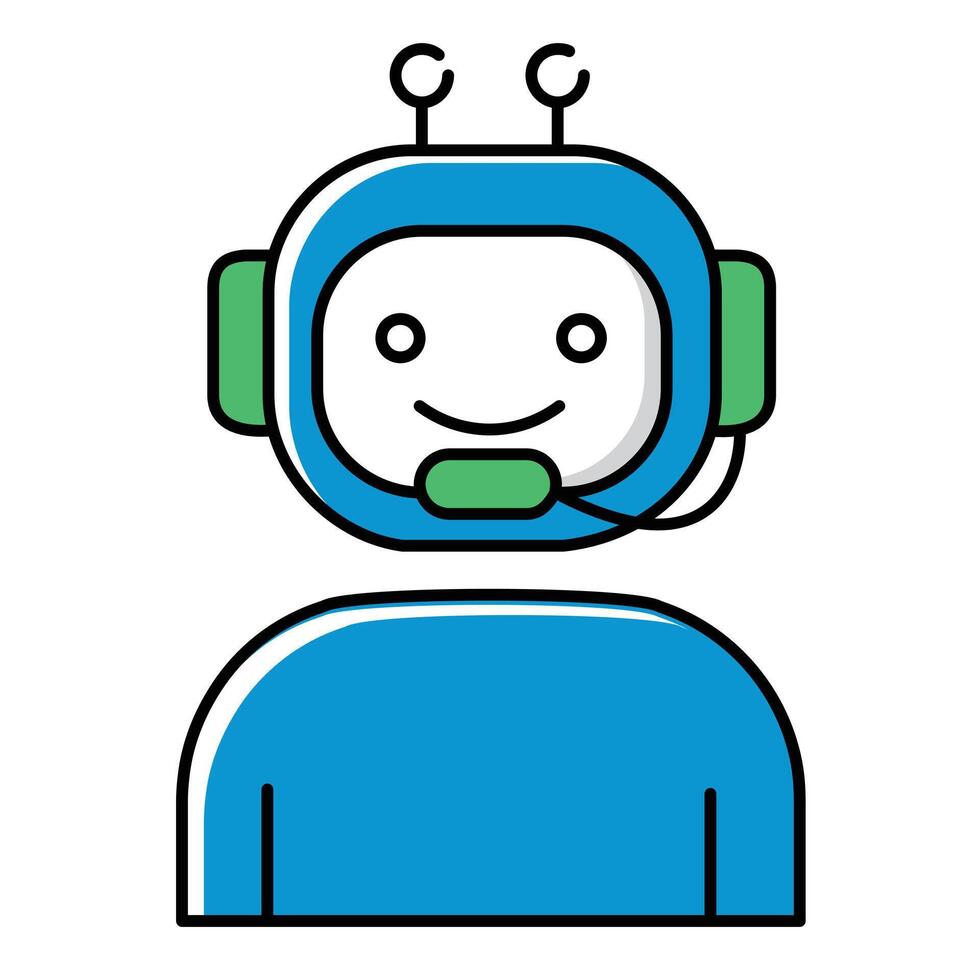 Business Automation Robot Management Icon Design vector