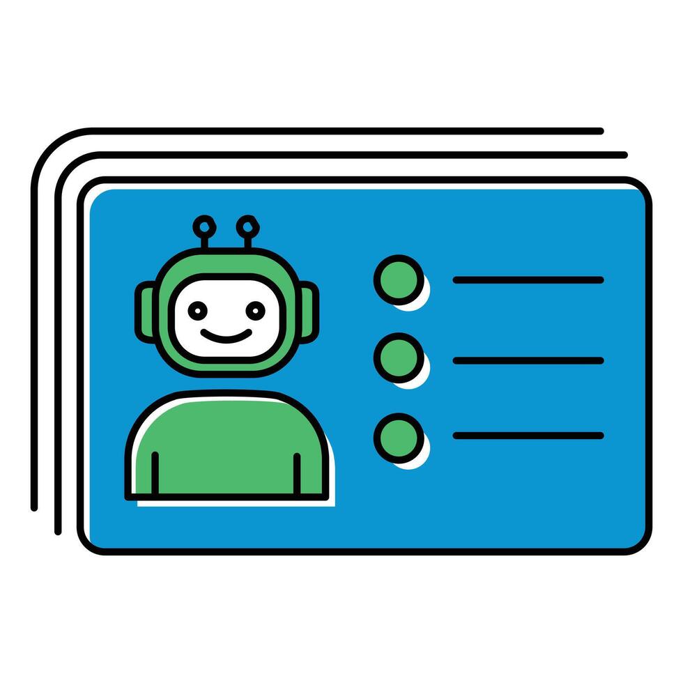 AI-Powered Virtual Chatbot for Contacts Icon Design vector