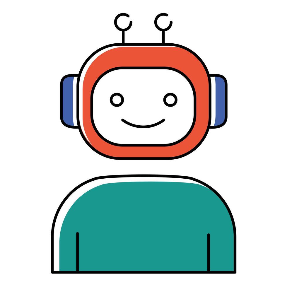 Futuristic AI and Robotics Icon design vector