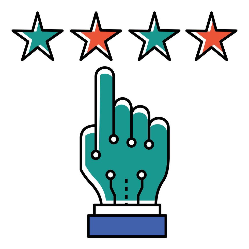 AI Powered Feedback and Evaluation System Icon Design vector