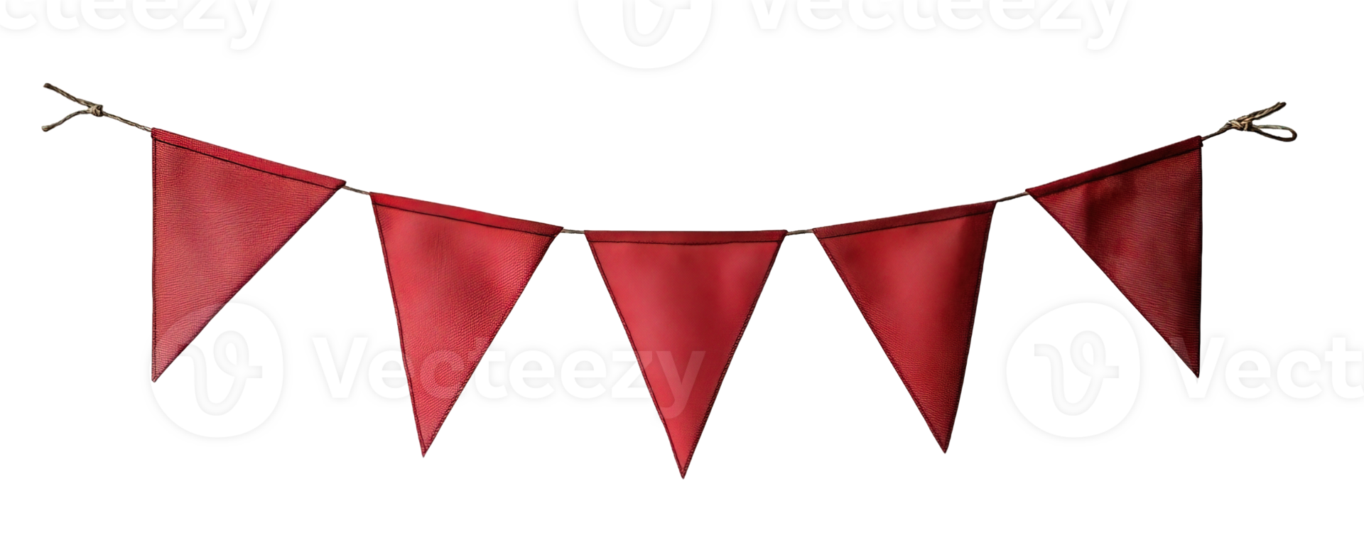 red hanging flag decoration isolated on transparent background png