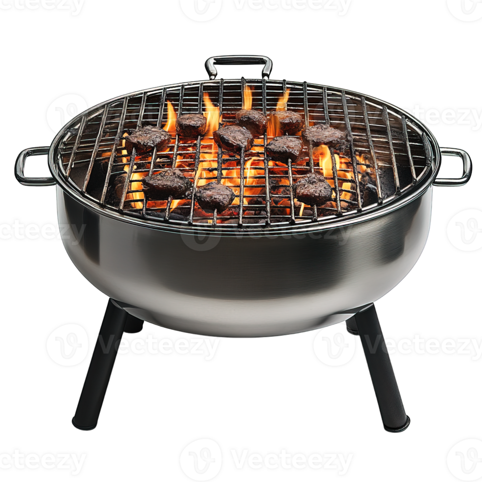 stainless barbecue grill isolated on transparent backgrou png