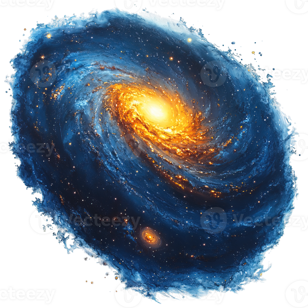 spiral galaxy milky way clip art isolated on transparent background png