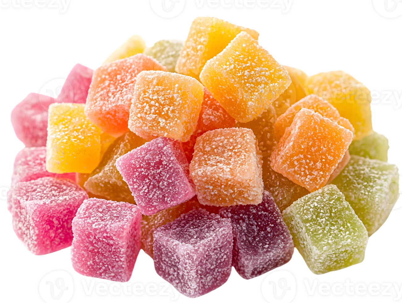 Assorted Colorful Square Gummy Candies png