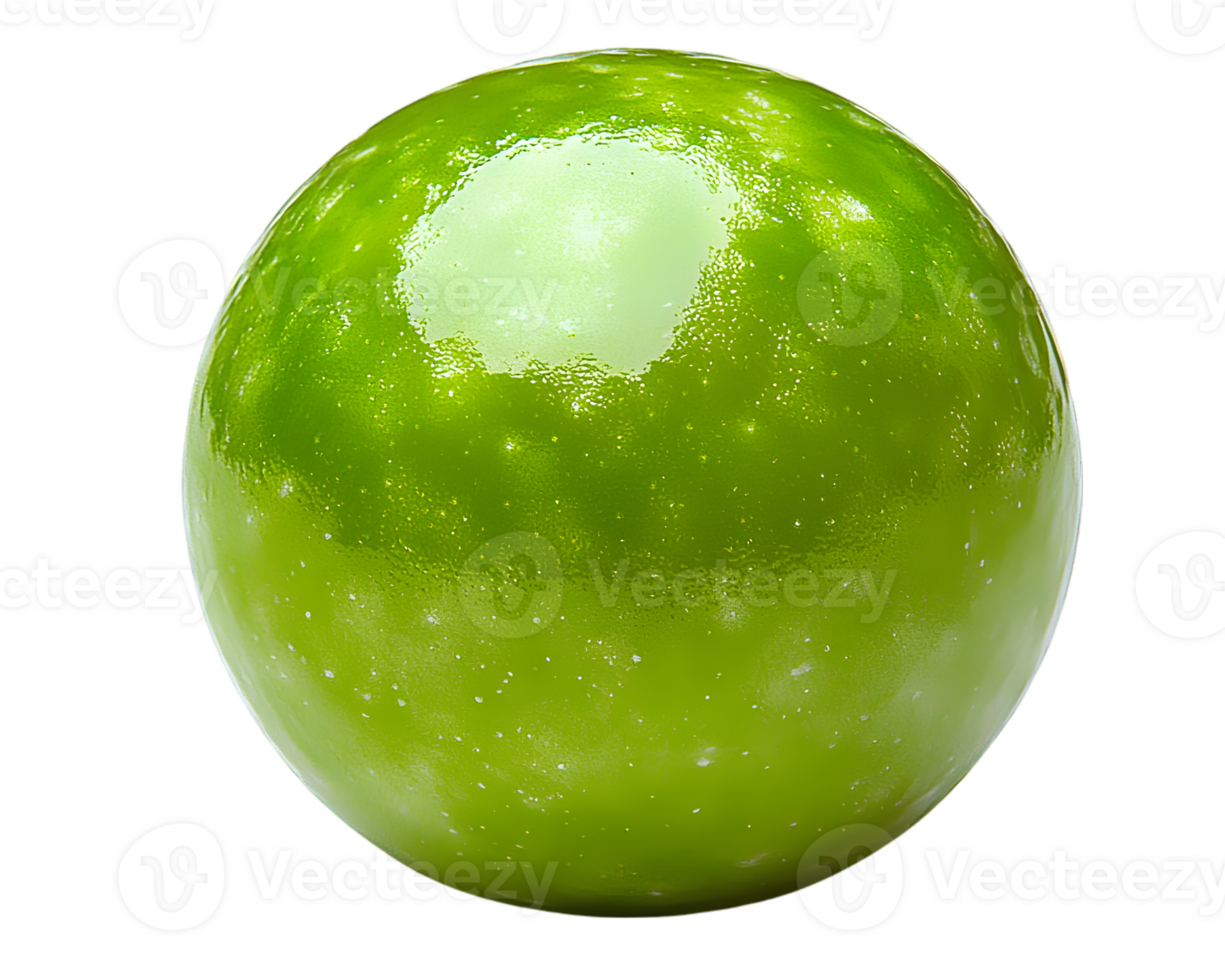 Bright Green Round Ball Shaped Candy png