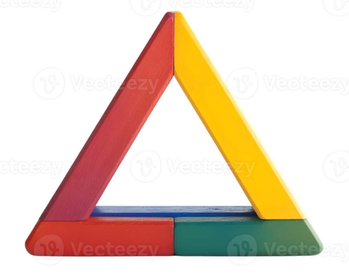 Colorful Triangular Building Blocks png