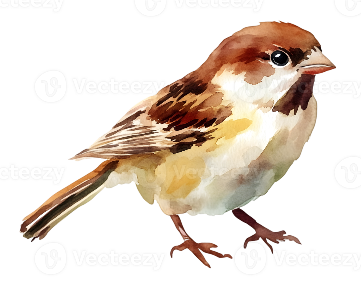 Watercolor Sparrow Illustration png
