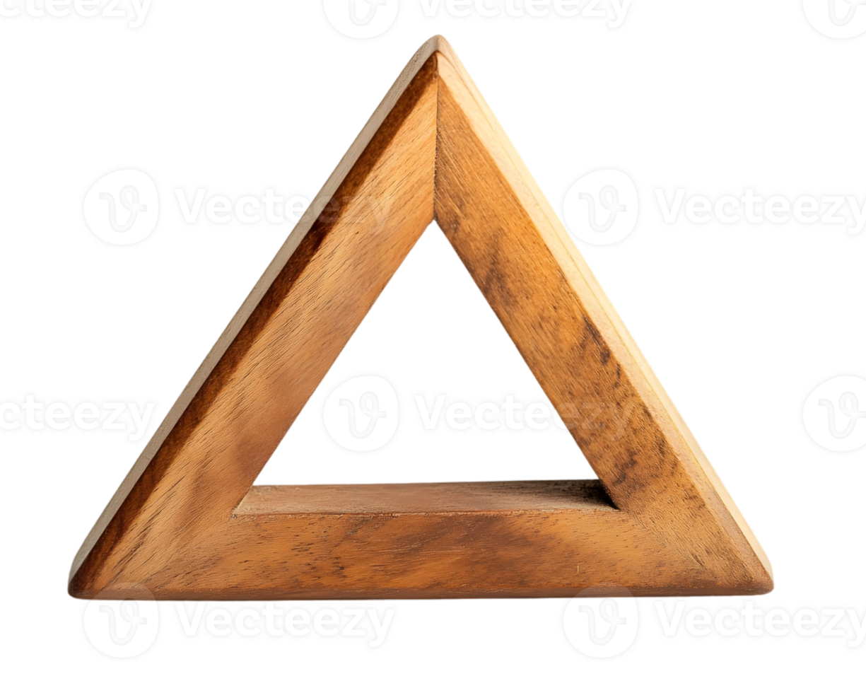 Wooden Triangle Shape Object png