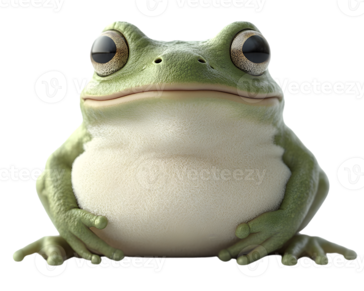 Smiling Cartoon Frog Portrait png