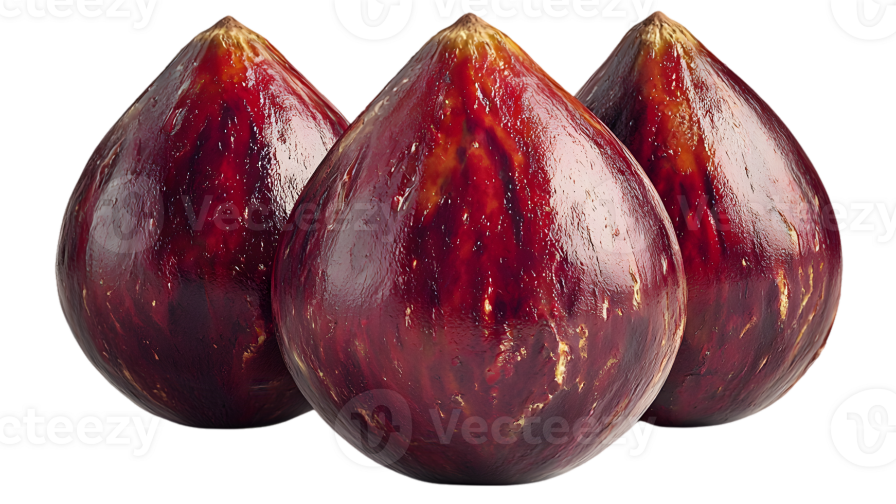 Three Fresh Figs Against Dark Background png