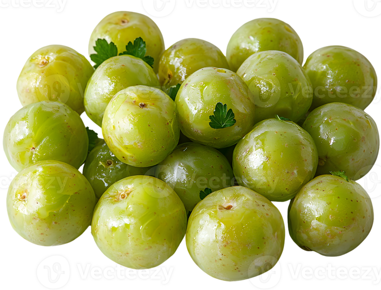 Fresh Pile Of Green Berries On Black Background png