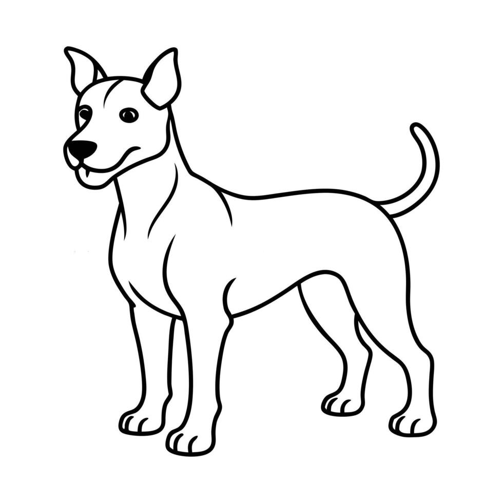 Dog Outline Illustration for Coloring Book vector