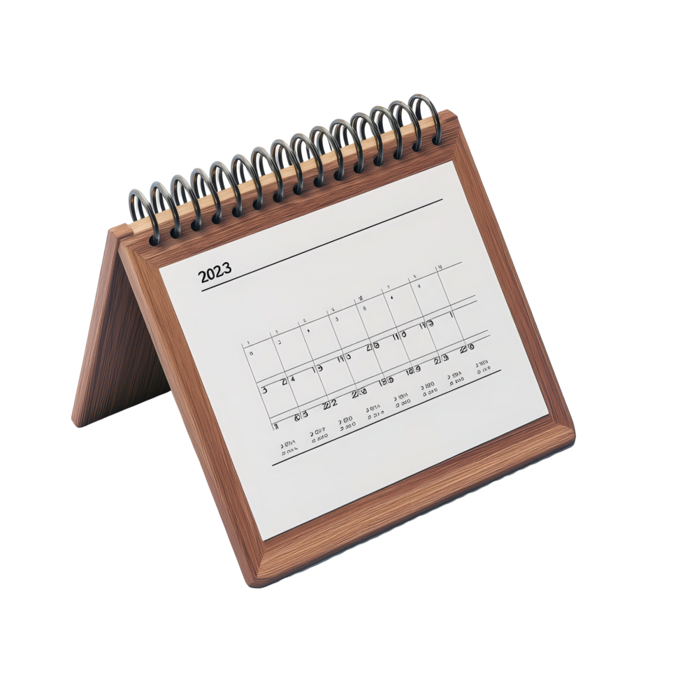 Table calendar for June 2023 isolated on a transparent background for planning and organization purposes, table calendar 2023 june isolated on transparent background png