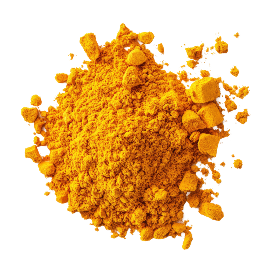 Dry turmeric powder curcuma longa linn isolated on a transparent background for culinary and medicinal use, Dry turmeric powdercurcuma longa linn isolated on transparent background png
