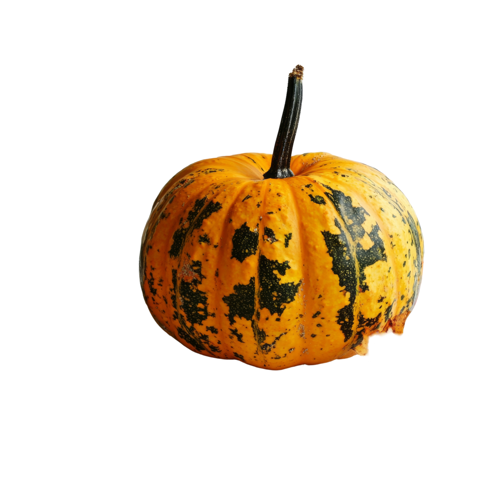 Bright autumn pumpkin surrounded by colorful leaves on a clean transparent background, Autumn pumpkin with leaves transparent background png