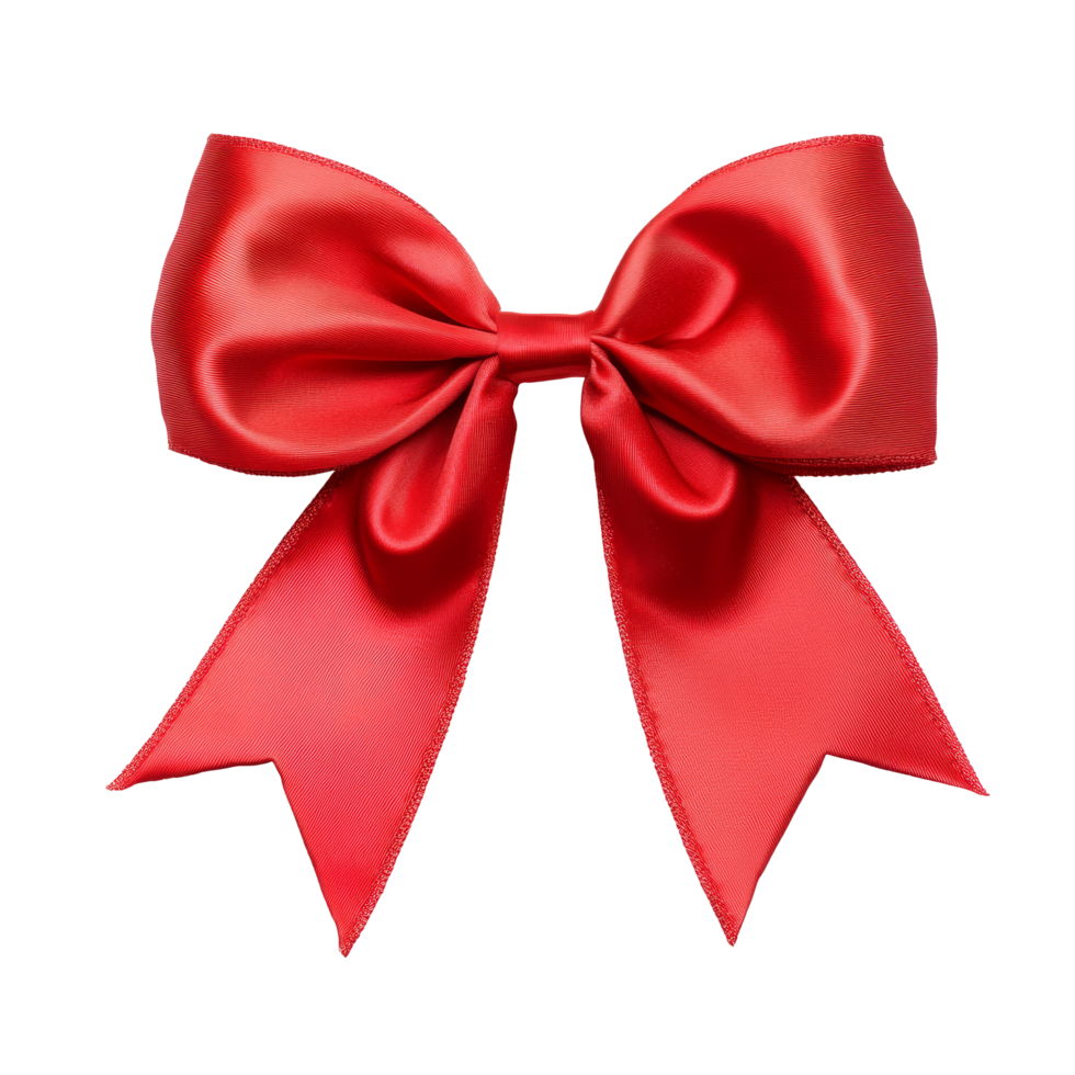 A bright red bow on transparent, ideal for gift decoration with ample space for your message, Red bow isolated on transparent with copy space png