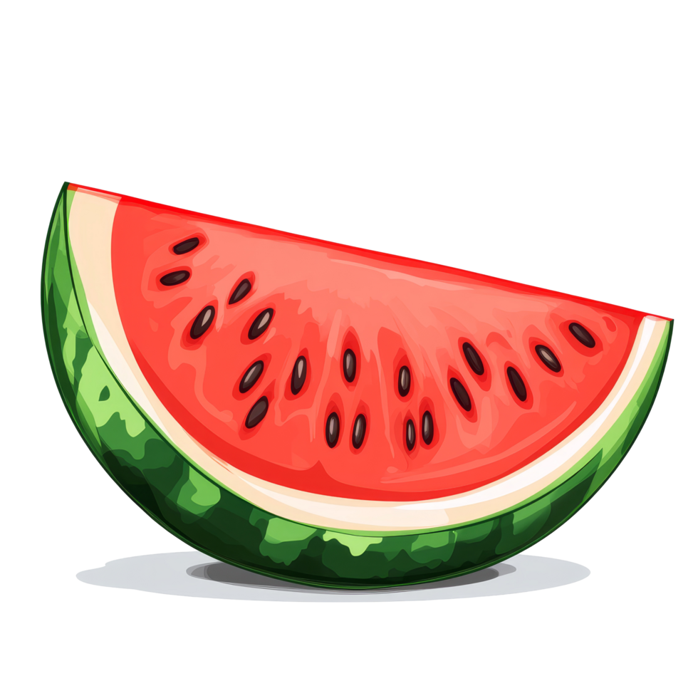 Sliced watermelon on a clean transparent background highlighting its vibrant colors and refreshing qualities, Delicious watermelon on transparent background png