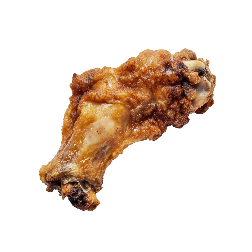 Delicious fried chicken wing on a clean transparent background ready to be enjoyed, Fried Chicken Wing On transparent background png