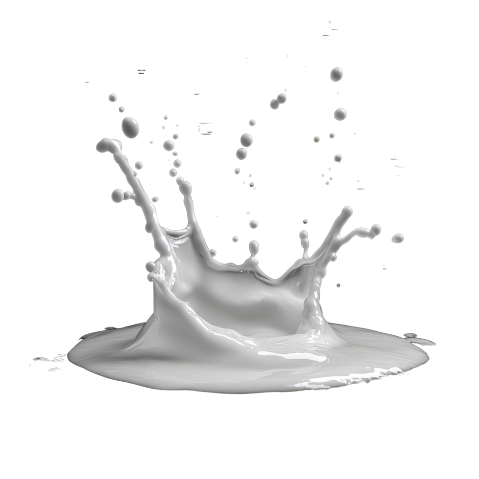 Captivating milk splash creating dynamic patterns against a black background, Milk splash isolated on black background png