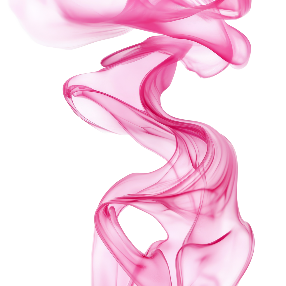 Pink liquid flowing in a graceful wave pattern isolated on a transparent background creating an elegant visual effect, pink color liquid flowing wave isolated on transparent background png
