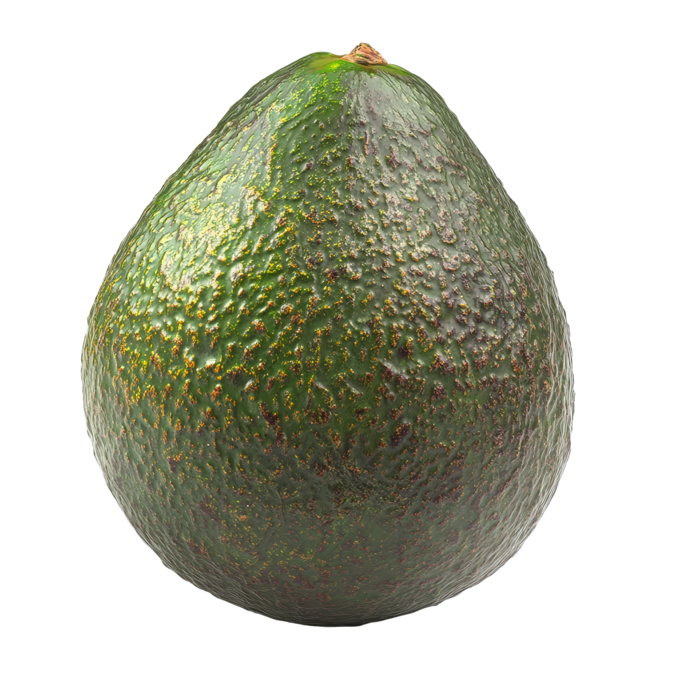 Fresh avocado isolated on a bright background, showcasing its rich green texture and shape, Avocado isolated on trransparent png