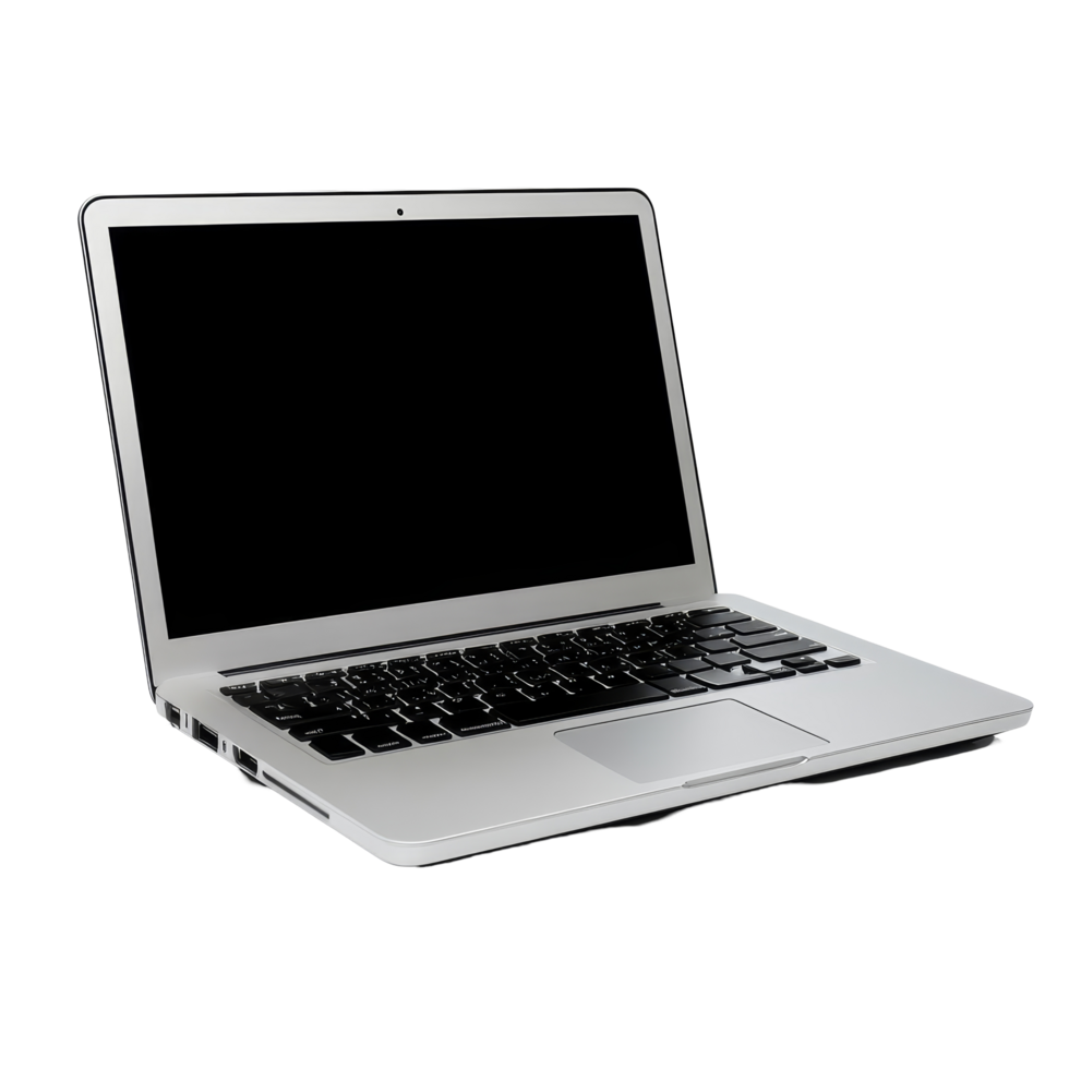 Modern laptop isolated on a clean surface, perfect for showcasing technology and workspace inspiration, Laptop Isolated png