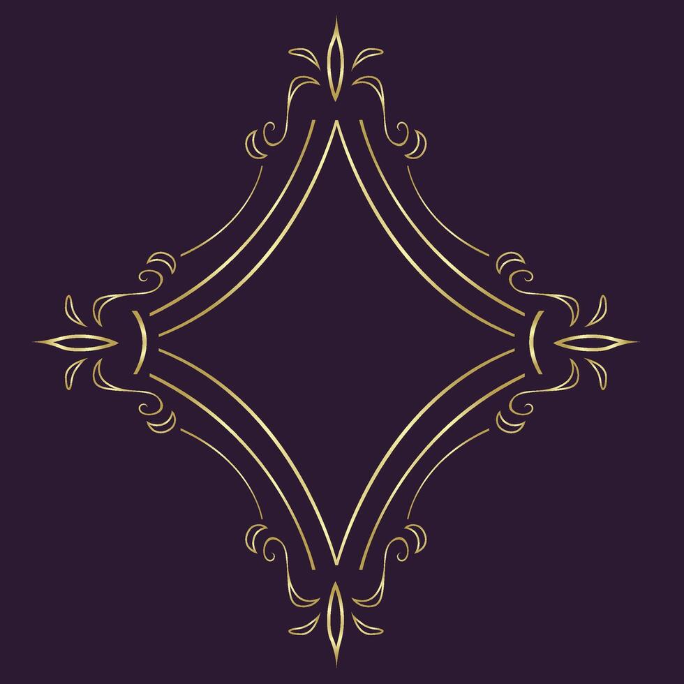 Elegant golden decorative frame vector