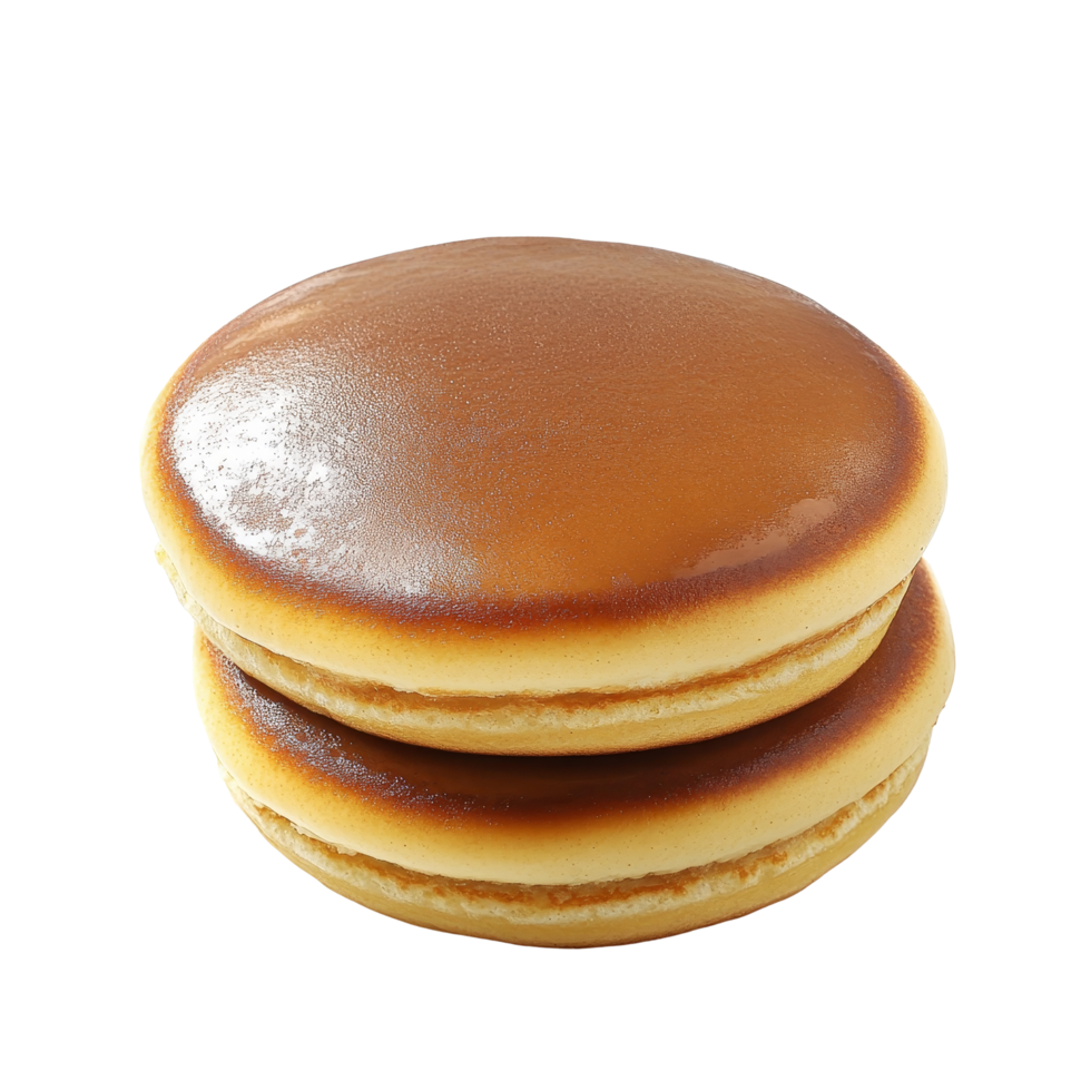 Delicious dorayaki dessert with creamy filling isolated on a transparent background, Dorayaki isolated transparent transparent background png
