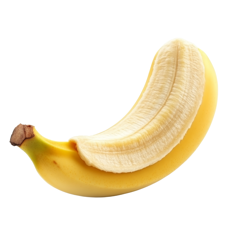 A fresh banana slice isolated on a clean transparent background for vibrant appeal, Banana slice isolated on transparent background png