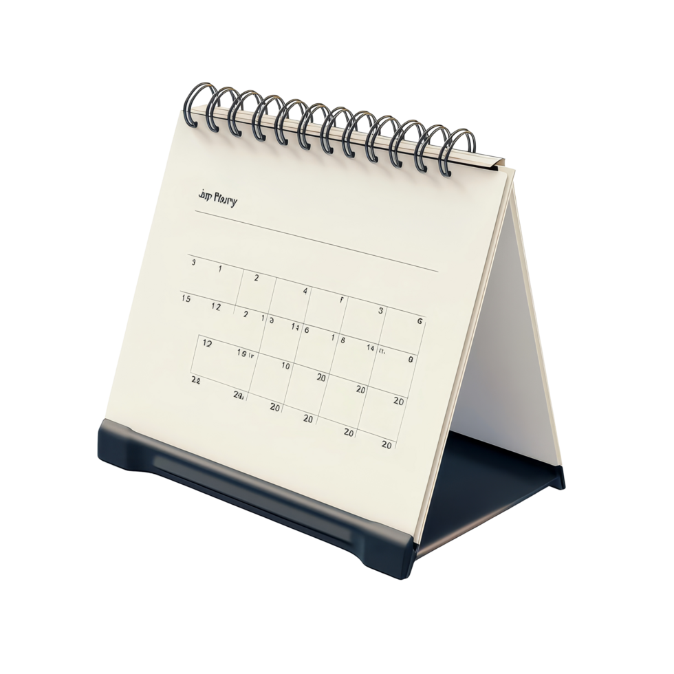 Table calendar for April displayed clearly on a transparent background showcasing days and weeks for planning, table calendar 2024 april isolated on transparent background png