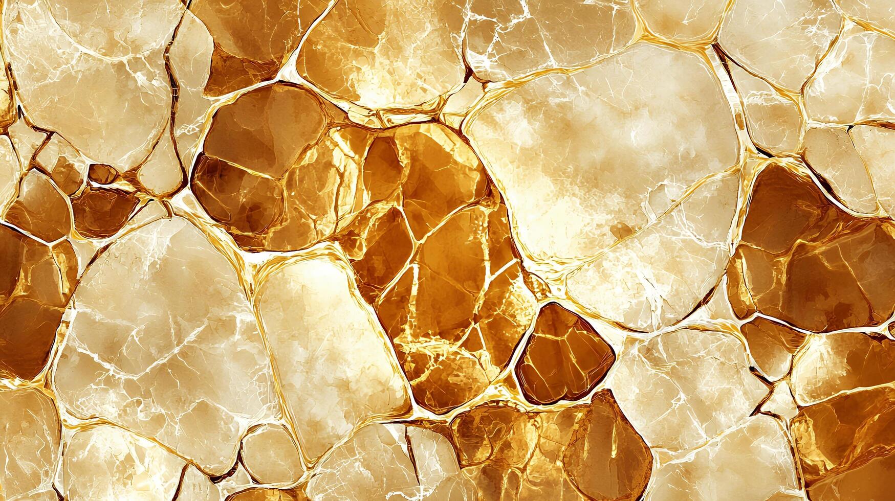 Abstract Golden Marble Stone Texture with Crystalized Patterns and Veins photo