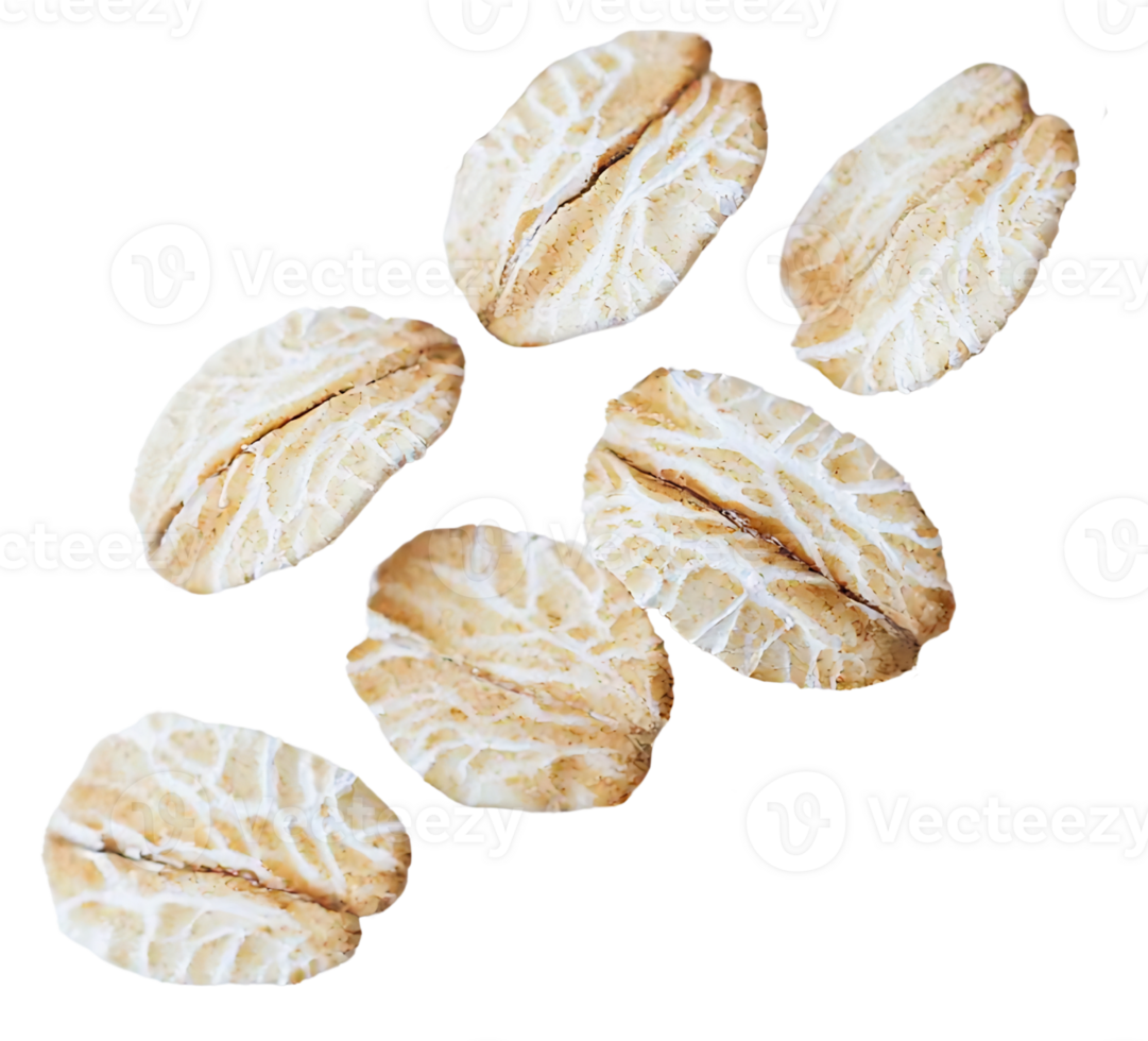 oat flakes isolated on transparent background. png