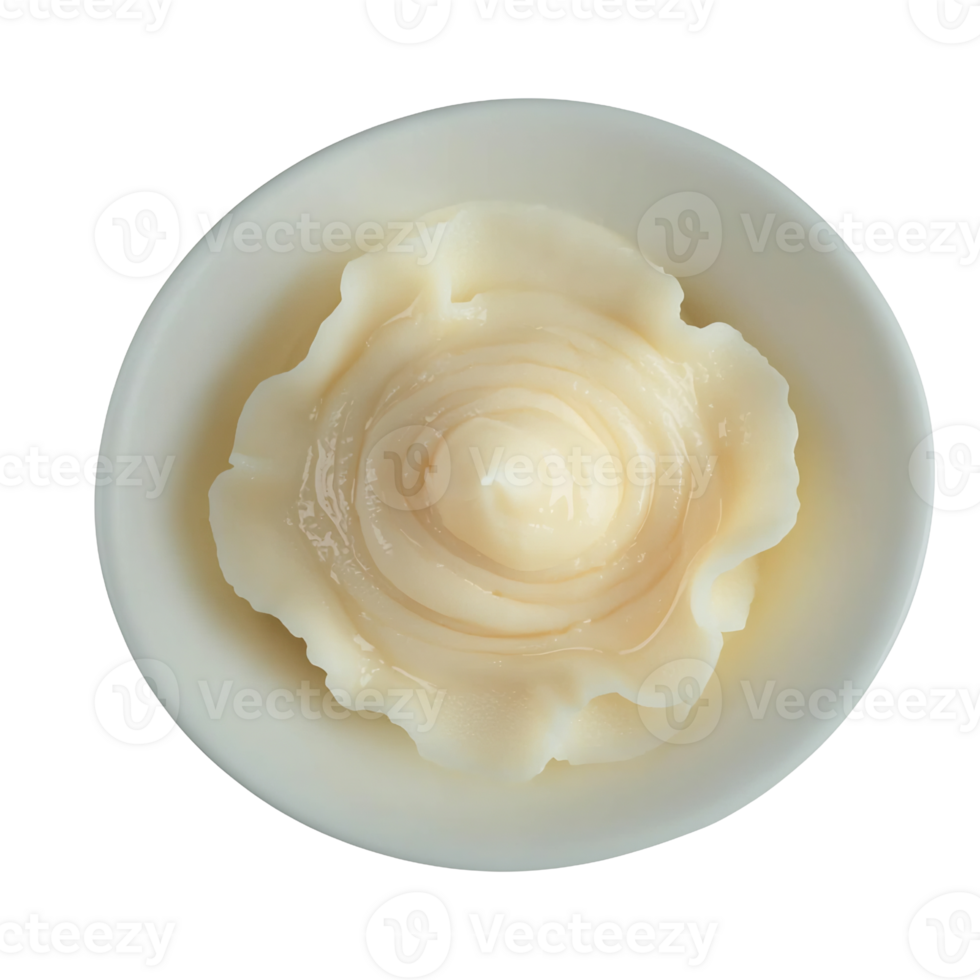 hair styling cream in a bowl, top view png