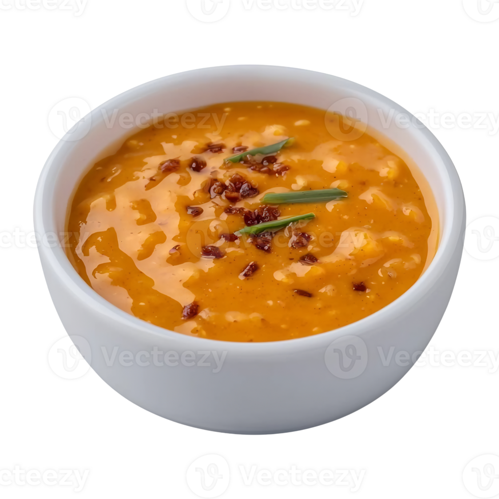 corn chowder soup with bacon and green onion garnish png