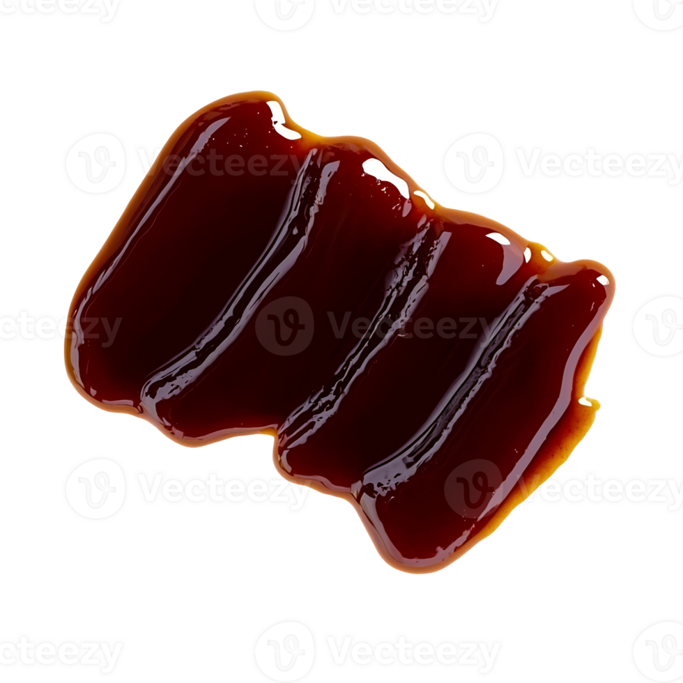 barbecue sauce smear isolated on transparent background. png