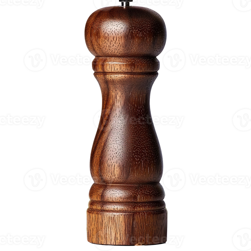 wooden pepper mill isolated on transparent background png
