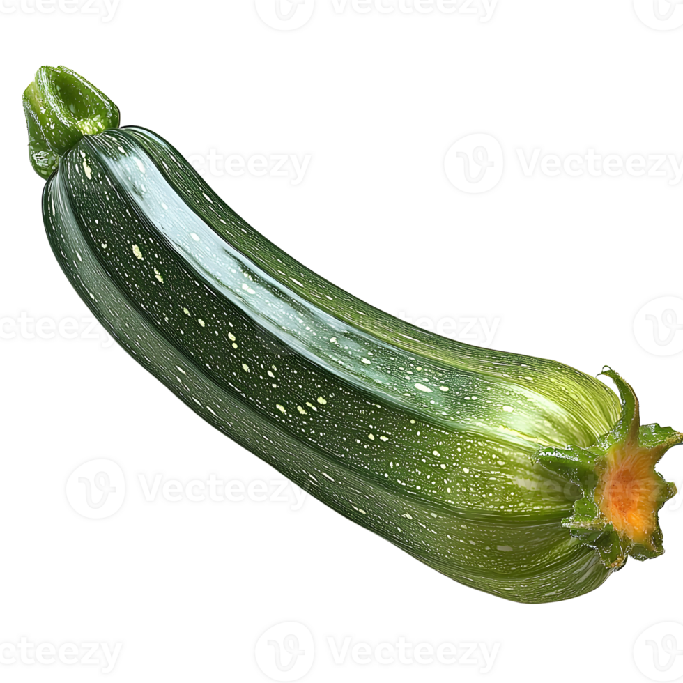 fresh zucchini on transparent background png