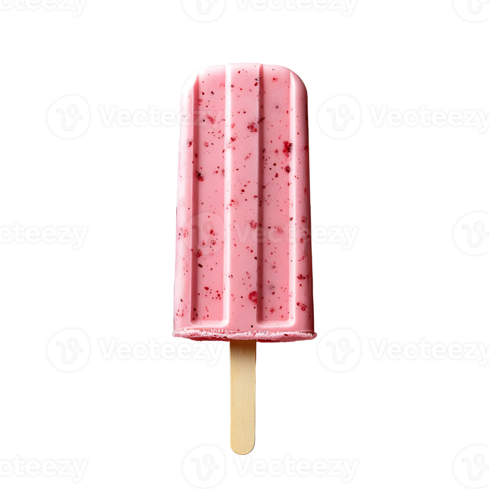 pink berry popsicle isolated on transparent background png