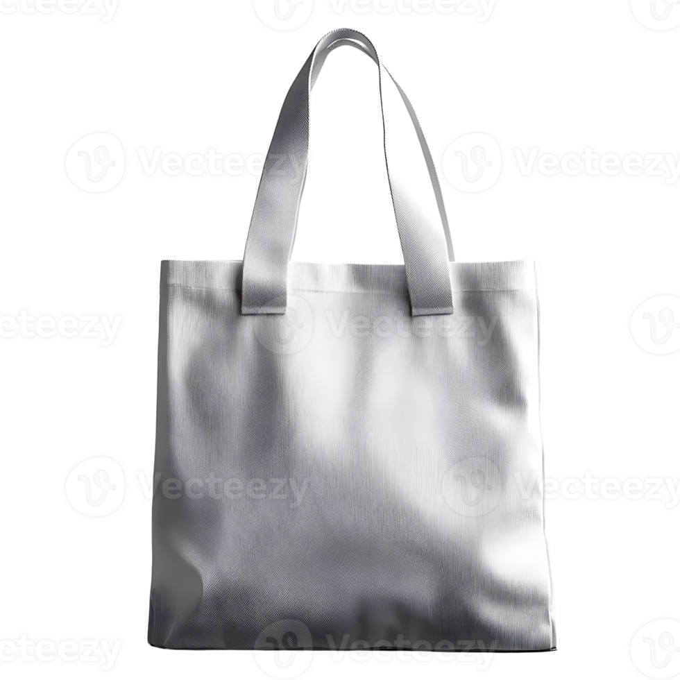 tote bag mockup, white fabric bag on transparent background. png